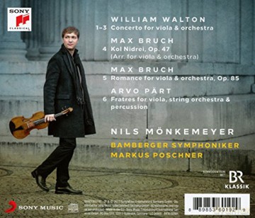 Nils Mönkemeyer: William Walton, Max Bruch, Arvo Part [CD]