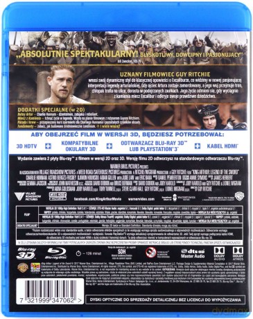 Król Artur: Legenda miecza [Blu-Ray 3D]+[Blu-Ray]