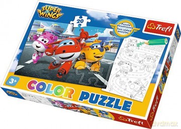 TREFL 20 el. Color Puzzle, Gotowi do odlotu - Super Wings [PUZZLE]