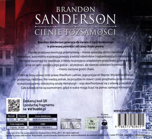 Cienie tożsamości - Brandon Sanderson [AUDIOBOOK]