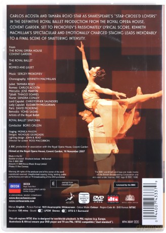 Carlos Acosta: Prokofiev:Romeo & Juliet [DVD]