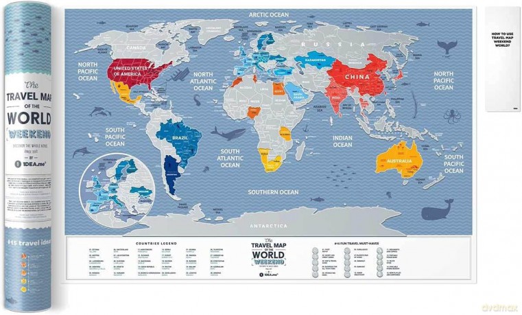 Mapa zdrapka Świat travel map weekend world