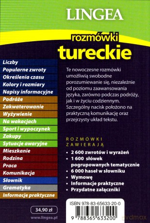 Rozmówki tureckie ze słownikiem i gramatyką [KSIĄŻKA]