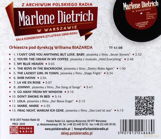 Marlena Dietrich: Z Archiwum Polskiego Radia [CD]