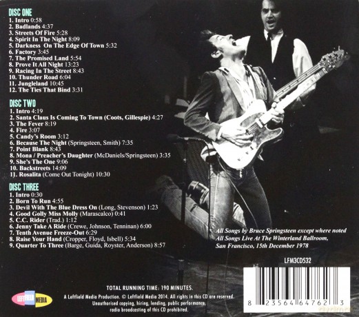 Bruce Springsteen: 1978 - Winterland Night [3CD]
