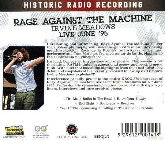 Rage Against The Machine: Irvine Meadows Live June 95 [CD]