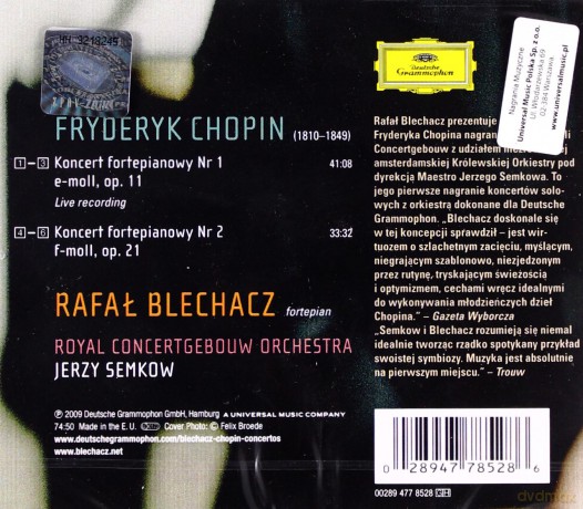 Rafał Blechacz: Chopin Koncerty Fortepianowe (PL) [CD]