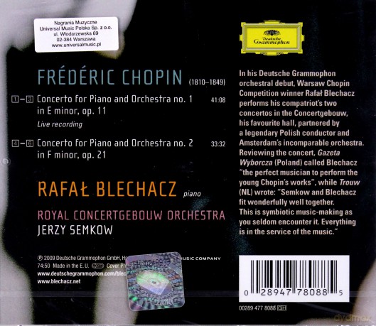 Rafał Blechacz: Chopin Piano Concertos [CD]