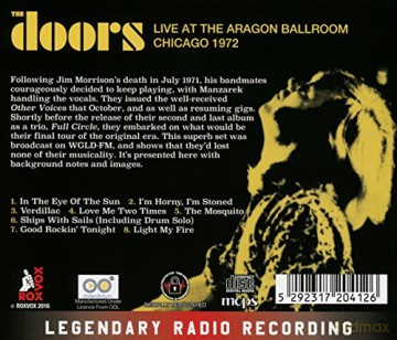 The Doors: Live At The Aragon Ballroom Chicago 1972 [CD]