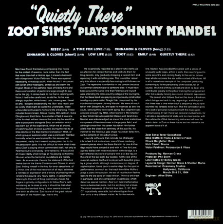 Zoot Sims: Quietly There - Zoot Sims Plays Johnny Mandel [Winyl]