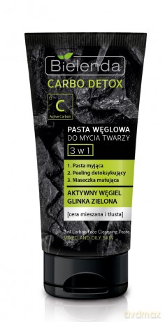 Bielenda Carbo Detox Pasta węglowa do mycia twarzy 3w1 150 g