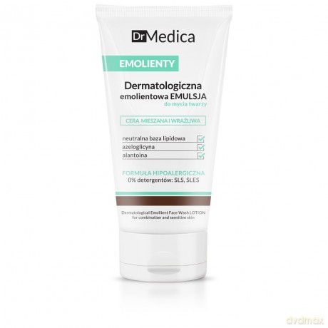Bielenda Dr Medica Emolienty Dermatologiczna Emulsja do mycia twarzy - cera mieszana wrażliwa 150 ml