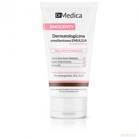Bielenda Dr Medica Emolienty Dermatologiczna Emulsja do mycia twarzy - cera sucha wrażliwa 150 ml