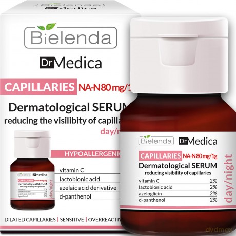 Bielenda Dr Medica Naczynka Serum zmniejszające widoczność naczynek na dzień i noc 30 ml