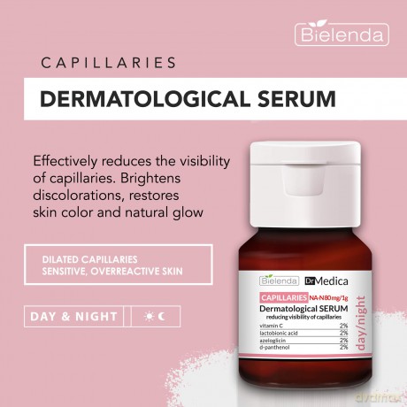 Bielenda Dr Medica Naczynka Serum zmniejszające widoczność naczynek na dzień i noc 30 ml