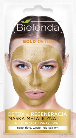 Bielenda Gold Detox Maska Metaliczna regenerująca - cera dojrzała i wrażliwa 8 g
