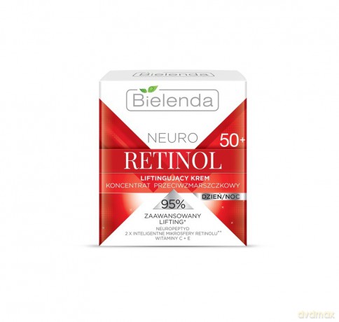 Bielenda Neuro Retinol 50+ Krem-koncentrat liftingujący przeciwzmarszczkowy na dzień i noc 50 ml