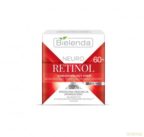 Bielenda Neuro Retinol 60+ Krem-koncentrat odbudowujący przeciwzmarszczkowy na dzień i noc 50 ml
