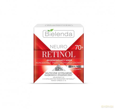 Bielenda Neuro Retinol 70+ Krem-koncentrat regenerujący przeciwzmarszczkowy na dzień i noc 50 ml