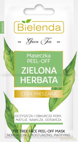 Bielenda Zielona Herbata Maseczka do twarzy peel-off - cera mieszana 2x5g