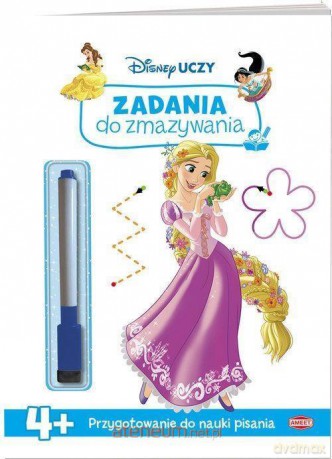 Disney uczy. Zadania do zmazywania. Księżniczki [KSIĄŻKA]