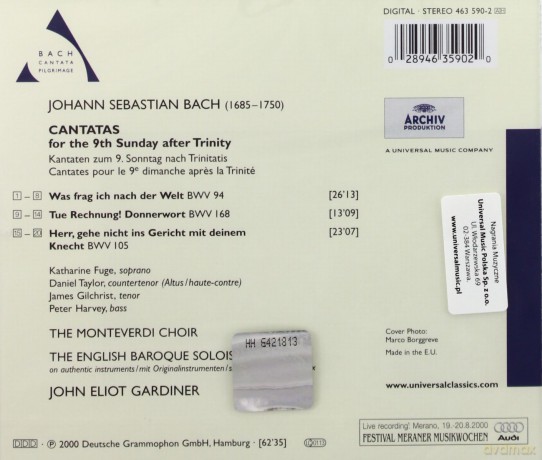 John Gardiner: Bach: Cantatas [CD]