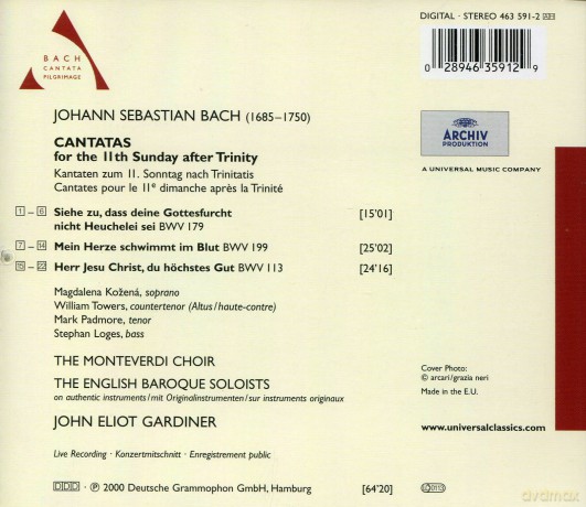 John Gardiner: Bach: Cantatas [CD]