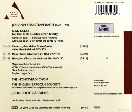 John Gardiner: Bach: Cantatas [CD]
