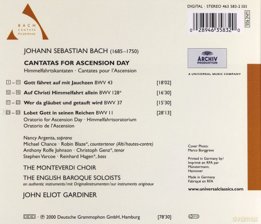 John Gardiner: Bach: Cantatas (BWV 11, 37, 43, 128) [CD]