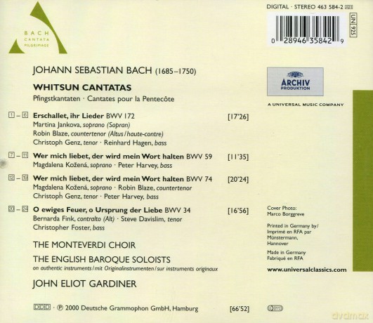 John Gardiner: Bach: Cantatas [CD]