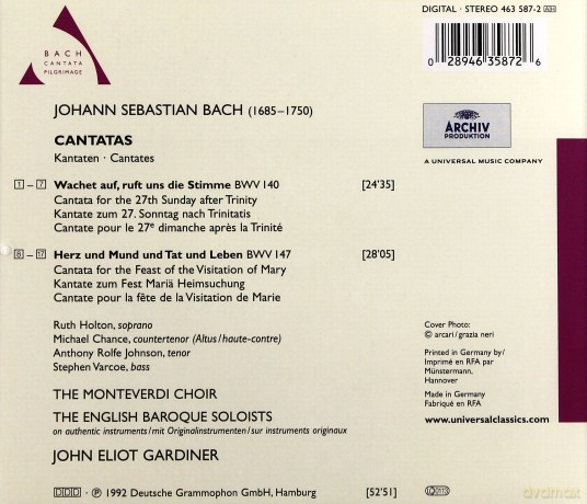 John Gardiner: Bach: Cantatas [CD]