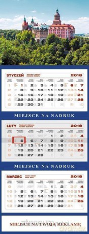 Kalendarz 2018 Ścienny Zamek Książ [KALENDARZ]