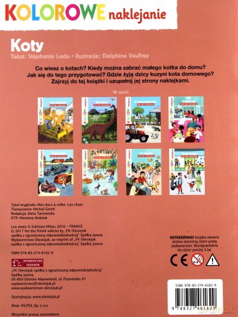 Kolorowe naklejanie. Koty. Baw się i poznawaj [KSIĄŻKA]