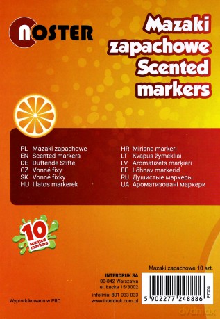 Mazaki zapachowe 10 kolorów