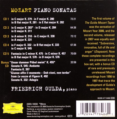 Friedrich Gulda: The Complete Gulda Mozart [6CD]