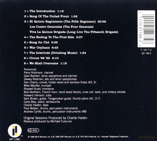Charlie Haden: Liberation Music Orchestra [CD]