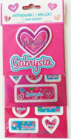 Naprasowanki i naklejki imienne - Gabrysia