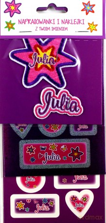 Naprasowanki i naklejki imienne - Julia