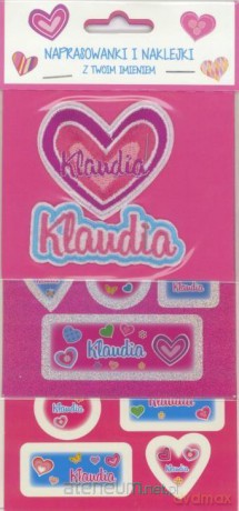 Naprasowanki i naklejki imienne - Klaudia