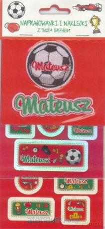 Naprasowanki i naklejki imienne - Mateusz