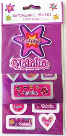 Naprasowanki i naklejki imienne - Natalia