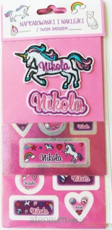Naprasowanki i naklejki imienne - Nikola