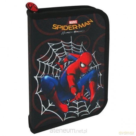 Piórnik 1 suwak 2 klapkowy z wyposażeniem Spider-Man