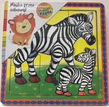 Puzzle drewniane małe Zebry [PUZZLE]