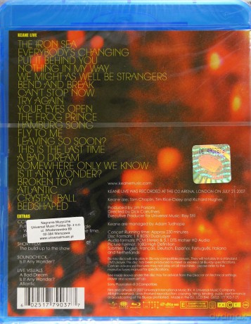 Keane: Live Blu-Ray [Blu-Ray]