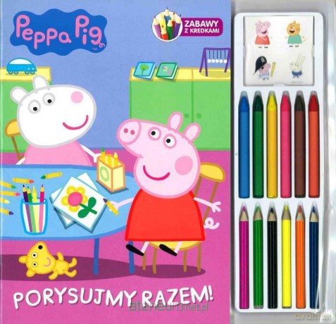 Świnka Peppa. Zabawy z kredkami. Porysujmy razem! [KSIĄŻKA]
