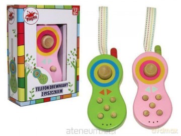 Telefon drewniany z dźwiękiem, różne rodzaje