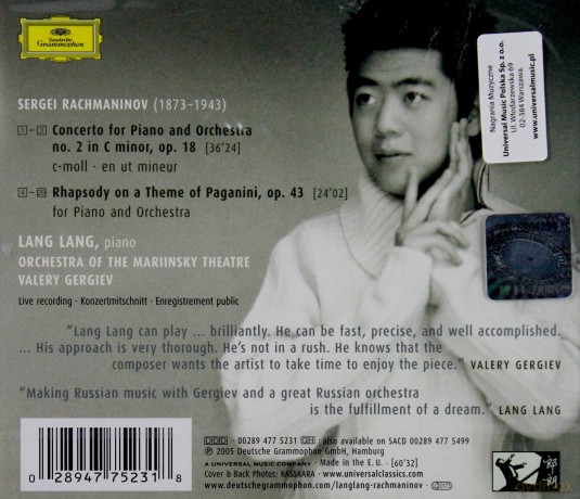 Lang Lang: Rachmaninov:Piano Conc.No2,Paganini Raps [CD]