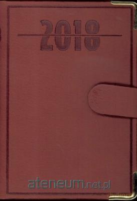 Terminarz 2018 - B7 Lux Złocony z zapinką brązowy [KALENDARZ]