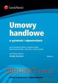 Umowy handlowe w pytaniach i odpowiedziach - Jerzy Jacyszyn [KSIĄŻKA]